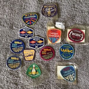 Vintage WIBC League Champion Patch Lot - Multi Color